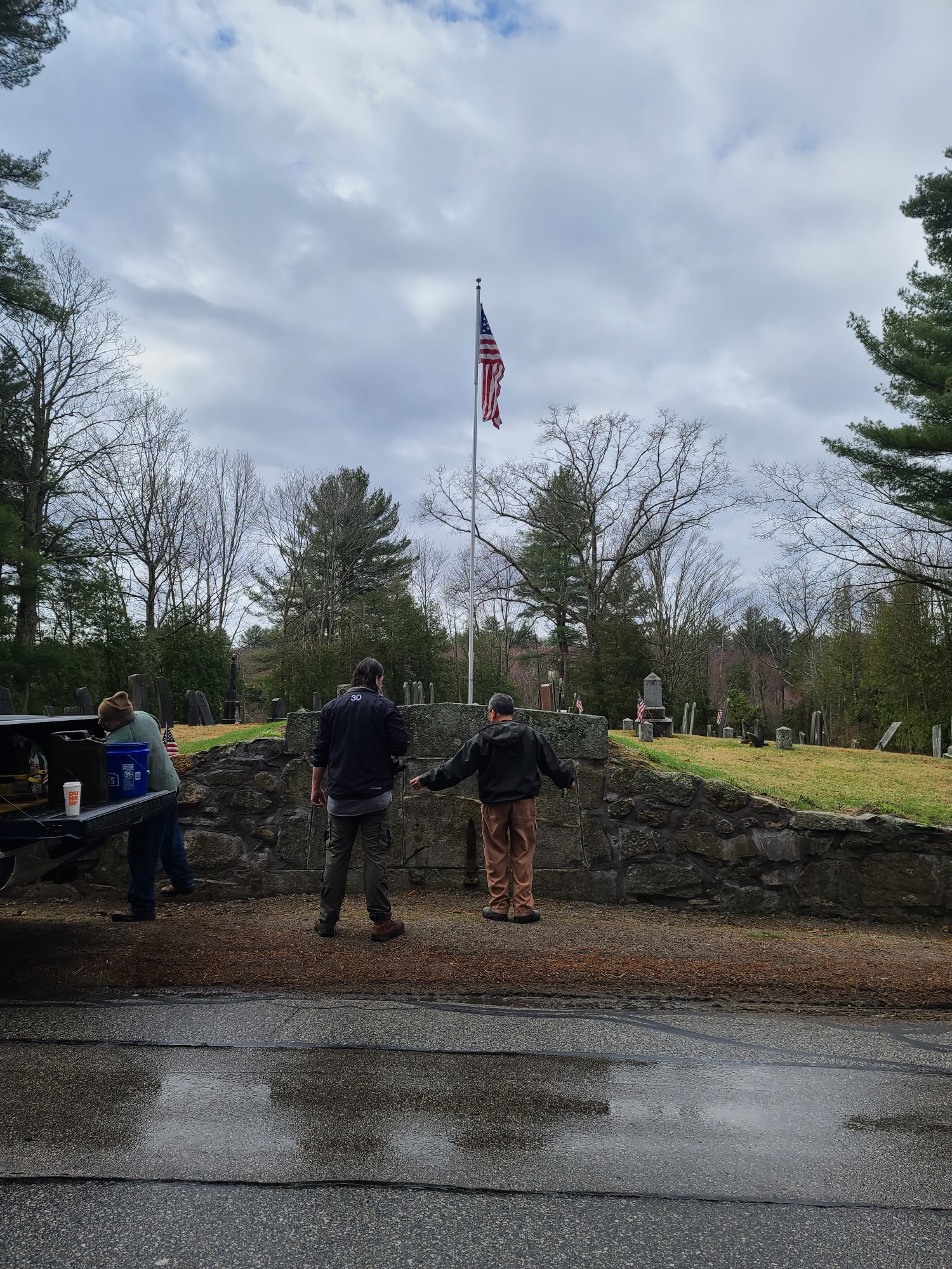 Clinton Street Cemetery Flagpole Installation